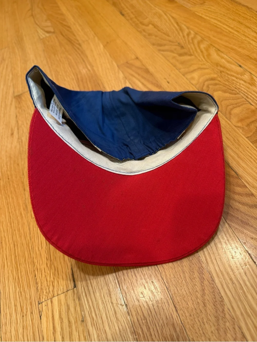 London Embroidered Baseball Cap - Blue and Red